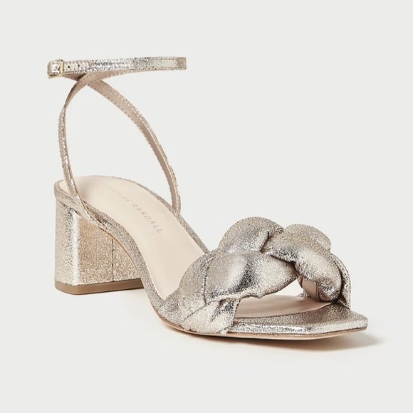 Loeffler Randall Avril Penny Braided Heels silver sz 9.5 - Picture 3 of 8